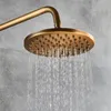 Antikes Messing-Badezimmer-Duschset, Wasserhahn, Bad-Mischbatterie, 20,3 cm Regenfallkopf, Badewanne, Wandmontage-Sets