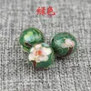 Chinois poli cloisonné émail 16mm perles rondes à la main bijoux à bricoler soi-même faisant Bracelet collier cuivre accessoires