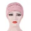 Casquettes intérieures en coton solide été mince dentelle Turban doux paillettes femmes musulmanes Turbante Bonnet enveloppement tête Hijab sous écharpe casquette