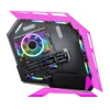 Sahara Magicsnake D900mini Gaming Case Case خاص شكل أكريليك الجانب الشفاف لوحة شفافة Micro-ATX / ITX RGB USB 3.0 / USB 2.0 / HDD / SSD لسطح المكتب - أسود