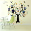 Large 160*204cm Family Tree Heart-shaped Po Frame Wall Sticker Love You Forever Bird Decals Mural Art Home Decor Removable 210615