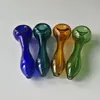 Atacado tubos de vidro de 4 polegadas fumar cachimbo de cachorro tabaco colher de vidro tubos coloridos mini tubos de vidro Pequenos tubos de mão para petróleo