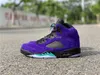 Wat de 5s zeil heren basketbal schoenen 3m reflecterende zwarte mousseline brand rood 5 eiland groen designer sneakers Oregon Alternate Grape JSP US7-12