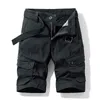 Mens Summer Cotton Army Tactical Cargo Shorts Fashion Khaki Multi-pocket Casual Short Pants Loose Military Men 210806