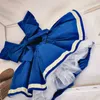 Girls 'Suit Uniform Temperament Princess Blus + Kjol Sommar Japansk Skolstil Barnkläder Ställer 210625