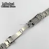 20mm 316L solid stainless steel watch band folding buckle mens strap