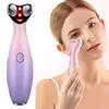 Ultrasonic Ion Beauty Eye Lip Massager Usb Rechargeable Led Therapy Vibration Anti Aging Wrinkles Heated Relax