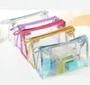 Sacos de armazenamento de cosméticos transparentes PVC Zipper Clear Composição à prova d'água da maquiagem Mulheres Travel Biervany Organizer Case RH4622
