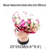 Ladies Double layer Satin Shower Cap Waterproof Padded European American Printing Caps Colorful Farmhouse Style Fine workmanship