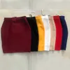 Partihandel Candy Color Sexig Mini Bandage Skirt Designer Lead Pen Faldas 43cm 210527