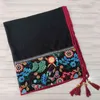 Écharpe en coton brodée de dentelle pour femmes, Vintage, imprimé Floral, châles et enveloppes, glands solides, Pashmina, Foulard Hijab pour femmes, 2020