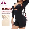 전신 셰이퍼 여성 오픈 바스트 바디수트 허리 트레이너 배꼽 컨트롤 중반 허벅지 트리머 Shapewear Fajas Sheath Reductive Girdle