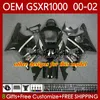 OEM-body-kit voor Suzuki GSXR 1000 CC GSXR-1000 01-02 Carrosserie 62NO.2 Fabriek Geel GSXR1000 K2 1000CC 2001 2002 2002 GSX-R1000 GSX R1000 00 01 02 Injectie Mold Valerijen