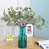 DIY flores Summer Autumn Handmade Artificial Plastic Plants Eucalyptus Tree Branches Home Wedding Hotel Party Leaves Grass A1740 Y0728