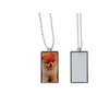 2021 Sublimation DIY Blank White Stainless Steel Dog Tag Pendants Mix Style