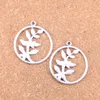 39 pièces Antique argent Bronze plaqué cercle fleur branche pendentif à breloques collier à faire soi-même Bracelet Bracelet résultats 29mm