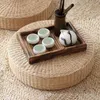 Cushion/Decorative Pillow 4 Size Natural Straw Round Pouf Tatami Cushion Floor Cushions Meditation Yoga Mat Zafu Chair 40/45/50/60
