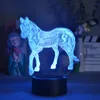 Horse Afbeelding 3d Desk Lamp Kinderkamer Nacht Licht LED USB Nachtlamp Verjaardagsvakantie Gift Bluetooth -luidspreker