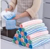 Multifunzione casa lavaggio piatto pulizia asciugamano a righe assorbente microfibra pulizia panno cucina forniture per la pulizia di stracci