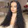 Длинные вьющиеся бразильские фронтальные парики с глубокой волной для чернокожих женщин Синтетический парик фронта шнурка 13x4 HD Влажные и волнистые волосы с волнистыми волнами3472429