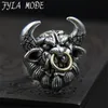 Fyla-modus De reis naar de West-stijl Bull Demon King Ring voor Mannen Punk Klassieke S925 Sterling Zilveren Sieraden 26 MM 26G PBG061 210507