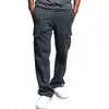 ハイストリートカーゴパンツソリッドポケットファッション底カジュアルな巾着ズボンストリートウェアメンズスポーツデイリーパンツ男性有色G220224