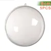 Décoration de fête 5 pièces en plastique transparent boules de noël boules sphère remplissable arbre de noël ornement transparent BDF99