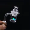 45 90 gradi Quartz Banger Nail Cyclone Spinning Carb Cap Terp Pearl Per Bong dab rig maschio femmina tubi bruciatore a nafta