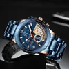 Mens klockor Crrju Fashion Rostfritt stål Business Watch Lyx Lysande Vattentät Chronograph Quartz Watch Relogio Masculino 210517