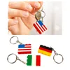 3 Pieces Miniature Pendant Charm National Flag Keyring Key Ring Key Chain Novelty Souvenir Gift For Kids Teens G1019