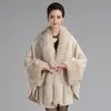 Schals Damen Luxus Lose Schal Schal Übergroße Pelz Wraps Warme Mode Große Mantel Strickjacke Mantel Capa Con Capucha Winter