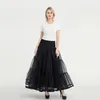 Petticoats 100 cm lång underklot Ruffled crinoline vintage bröllop brud för klänningar underskjol