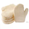 Guantes de baño de sisal natural Spa Ducha Scrubber Mitt Suavizar Renovar la piel Antienvejecimiento ZZF13152