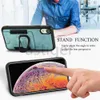 PU-Leder-Handyhüllen für iPhone 12 Mini 11 PRO XR XS MAX X 6S 7 8 Plus TPU-Handyhülle Fallprävention Luxus mit Fingerring-Kartensteckplatz magnetischem Ständer