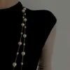 2022 South Korea Luxury High Imitation Pearl Long Double Sweater Chain Necklace for Women Fashion Unusual Jewelry Gifts