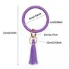 Couleur de couleur continue clés de clé de touche pendentifs arc-en-ciel bracelet rond bracelet Car Keychain Pendant Keys Rangement Anneaux de rangement Ornements décor BH5185 WLY