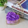 Valentine Roses Plated Iron Basket Flower Artificial Soap Rose Wedding Birthday Mothers Day Gift YYFA567