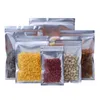 Clear and Matte Gold Multiple Sizes Zip Lock Packing Flat Bottom Bags Resealable Zipper Seal Translucent Food Storage Packaging Bag