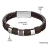 Charm Bracelets 2022 Fashion Men Bracelet Bracelet Retro Faux Leather Fecho Magnético Para Homens Mulheres Jóias Acessórios