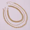 Punk Style Vintage Silver Gold Color Multi Pieces Chain Necklaces For Women Hip Hop Heavy Link Chains Choker Necklace