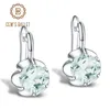 GEM039S Bale Pure 925 Sterling Gümüş İnce Mücevher Oval 547CT Doğal Yeşil Ametist Doğum Taşı Saplama Küpe Küpe 21065213999