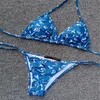 Sommer Sexy Zweiteilige Bikini für Frauen Badeanzug mit Buchstaben 2022 Mode Perspektive Bademode Dame Badeanzüge Multi Styles Asiatische Größe S-XL 9647