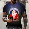 T-Shirts pour hommes 2021 joyeux noël festif graphique T-Shirt pour hommes drôle mode père noël conception T-Shirt fête vêtements amples