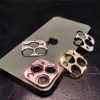 Copriobiettivo lussuoso antiurto diamante lucido strass glitter copertura protettiva per fotocamera per telefono per iPhone 11 12 13 14 pro max 15 plus alta qualità