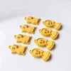 귀여운 작은 노란 오리 모양 40pcs / lot 합금 스프레이 페인트 수제 매력 DIY 쥬얼리 귀걸이 / 의류 액세서리