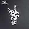 Free 20/24" Chain Silver Color High Polished Stainless Steel Animal Dragon Pendant Necklace Men Women Jewelry Gift Necklaces