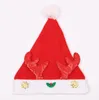 Christmas children hat cartoon antler soft sabta claus hats adult kids festival party decorative cap xmas baby gift caps