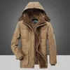 Hombres de invierno con capucha Parkas Fur Linner Thicken Jacket Hombre Casual Overcoat Hat Desmontable Coats Hombre Jaqueta Masculina Plus Size 4XL 210910