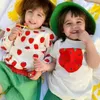 Одежда для детей Mini Brand Summer Toddler Girls T-рубашки Клубника Одежда Младенческая Детская Мальчики Наряда Брюки Топы Tees 211025