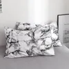 Ensembles de literie X23 Mirco Fiber Marble Print Set Housse de couette nordique Lit double Maison Couette confortable et douce avec taies d'oreiller